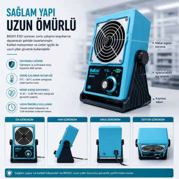 BAKON BK001 ESD Masaüstü İyonizer Hava Üfleyici-2