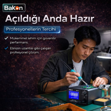 Bakon BK212 Profesyonel Lehimleme İstasyonu 180W PID Kontrollü-6