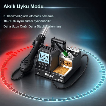 Bakon BK602 Pro Intelligent 2 in 1 Havya İstasyonu-1