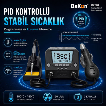 BAKON BK881 Sıcak Hava İstasyonu-7