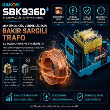 BAKON SBK936D+ Isı Ayarlı Havya İstasyonu-4