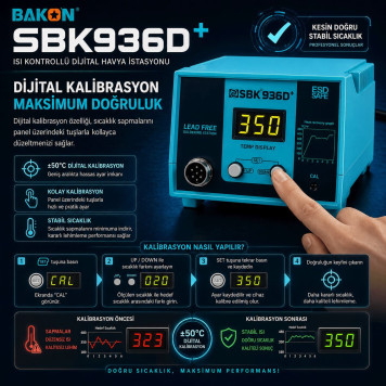 BAKON SBK936D+ Isı Ayarlı Havya İstasyonu-5