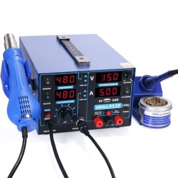 Yihua 853D 3A Güç Kaynağı Sıcak Hava Üflemeli Havya İstasyonu-1