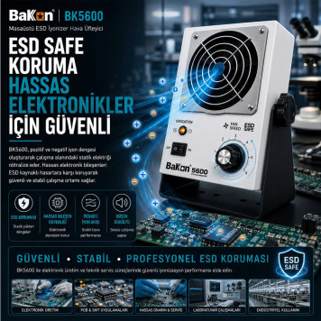 BAKON BK5600 ESD Masaüstü İyonizer Hava Üfleyici-2
