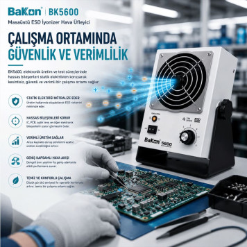 BAKON BK5600 ESD Masaüstü İyonizer Hava Üfleyici-4