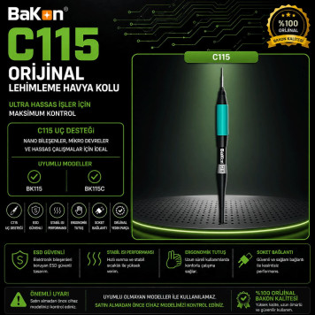 Bakon 115-A Kartuş Sistem Lehimleme Havya Kolu-1