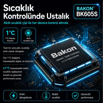 Bakon BK605S 60W Ayarlı Analog Kalem Havya-4