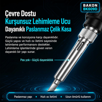 Bakon BK609D 90W Dijital Ekran Kalem Havya-4