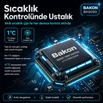Bakon BK609D 90W Dijital Ekran Kalem Havya-5