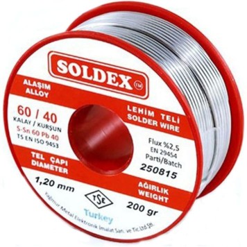 Soldex Sn60 Pb40 1.2mm 200Gr Lehim Teli