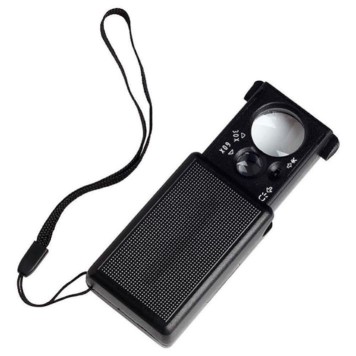 9881 Mini El Tipi Büyüteç | Mor Işıklı