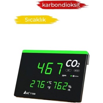 AZ INSTRUMENT AZ 7729 Işıklı Display Ortam Hava Kalitesi Ölçer-1
