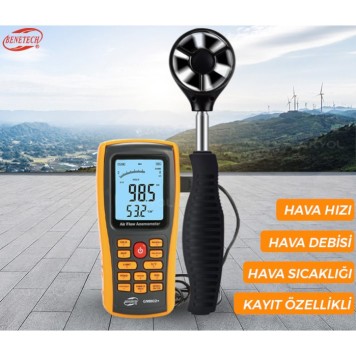 BENETECH GM8902+ Hava Hızı ve Hava Debisi Ölçer-1