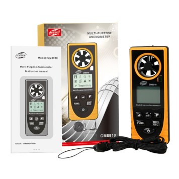 BENETECH GM8910 Çok Fonksiyonlu Dijital Hava Hızı Ölçer-4