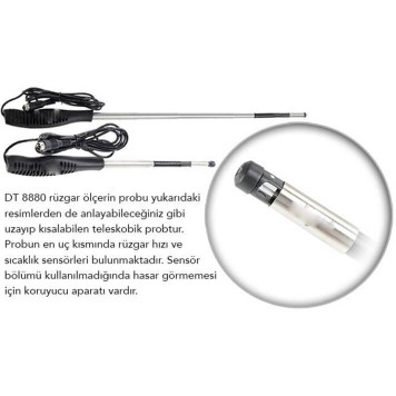 CEM DT 8880 Anemometre için Yedek Teleskobik Prob-1