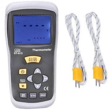 CEM DT 613 Çift Girişli Termometre-1
