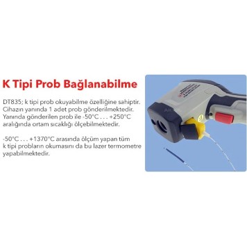 CEM DT 835 Dairesel Lazer Işıklı Termometre-2
