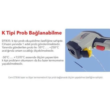 CEM DT 836 1000C Dairesel Lazer Termometre-2