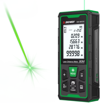 SW-80GS Yeşil Lazerli 80 Metre Lazermetre Şarjlı ve IP68 Korumalı