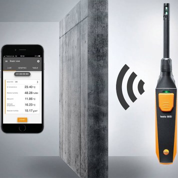 TESTO 605i Akıllı Telefonla Kullanılabilen Termo Higrometre-4