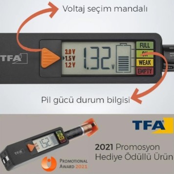 TFA 98.1126.01 Pil Doluluk Ölçüm Cihazı-1