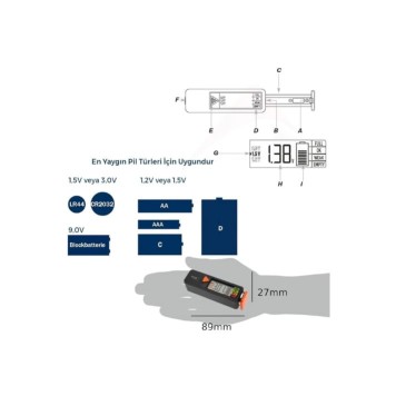 TFA 98.1126.01 Pil Doluluk Ölçüm Cihazı-3