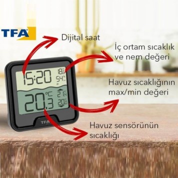 TFA 30.3066.01 Marbella Kablosuz Havuz Termometresi-1