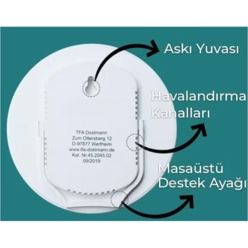 TFA 45.2033 RaumKlima İbreli Sıcaklık ve Nem Ölçer-3