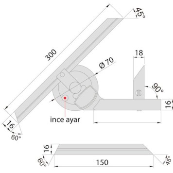 INSIZE 2372 360 Universal Açı Ölçer-1