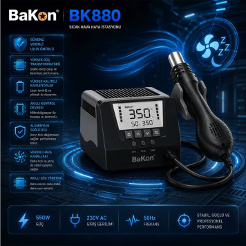 BAKON BK880 Sıcak Hava İstasyonu-2