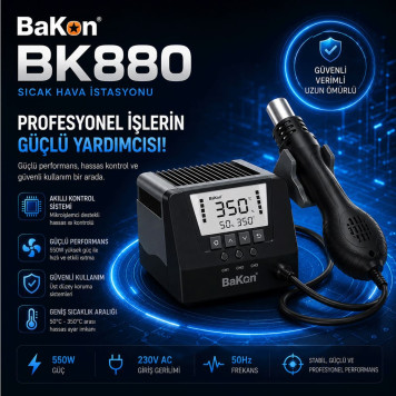 BAKON BK880 Sıcak Hava İstasyonu-5