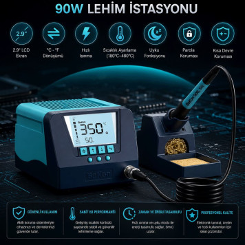 BAKON BK90 Isı Ayarlı Havya İstasyonu-5